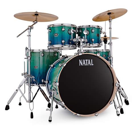 Natal Arcadia 22 5pc Drum Kit Wcymbals Blue To Black Fade At Gear4music
