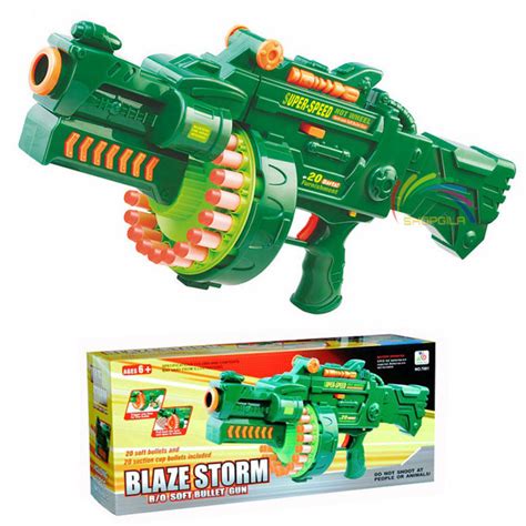 Big Blaze Storm Nerf Style Battery Powered Soft Bullet Toy Gun Blaster