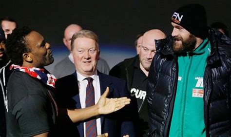 Chisora himself admits that his performance against fury the first time around was hindered by his fitness but 'del boy' showed against johnson earlier word has it that british promoter frank warren would like to make tyson fury vs. Tyson Fury and Dereck Chisora have slanging match at weigh ...