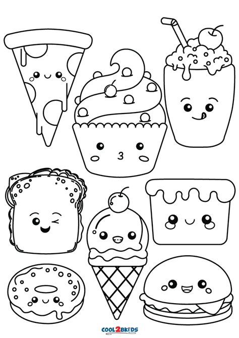Printable Kawaii Desserts Coloring Page My Xxx Hot Girl