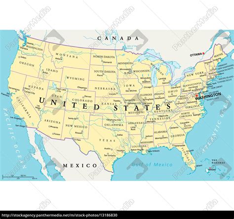 mapa político dos estados unidos da américa stockphoto 13186830 banco de imagens panthermedia
