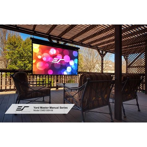 Painting fabric or canvas results in ripples that cannot be removed. Elite Screens Yard Master Manual Series Outdoor Projector Screen - Projection Supply | Outdoor ...