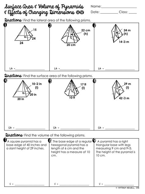 Anatomy chap 13 key terms.pdf. Surface Area and Volume of Pyramids Unit | Mrs. Newell's Math