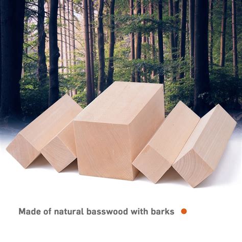 5 Pack Extra Large Basswood Carving Blocks Wooden Whittling Etsy