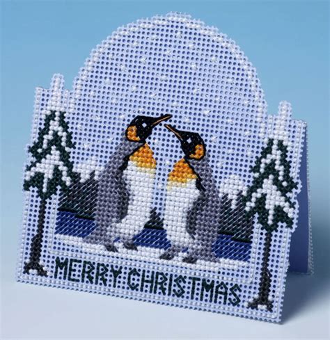 Myphotostitch.com cross stitch your pics. Penguin Christmas Card 3D Cross Stitch Kit only £9.55