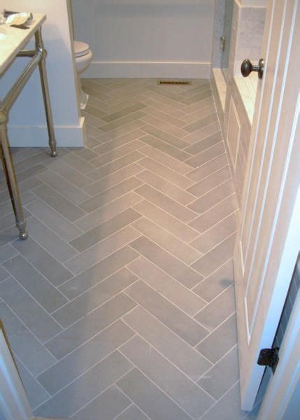Herringbone Pattern Bathroom Floor Flooring Ideas