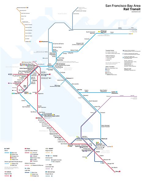 Bay Area Rail Transit Maps By CalUrbanist