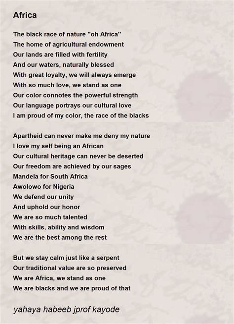 africa poem by maya angelou summary