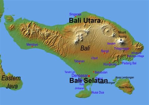 Kondisi Geografis Pulau Bali Berdasarkan Peta Lengkap Beserta Batasnya