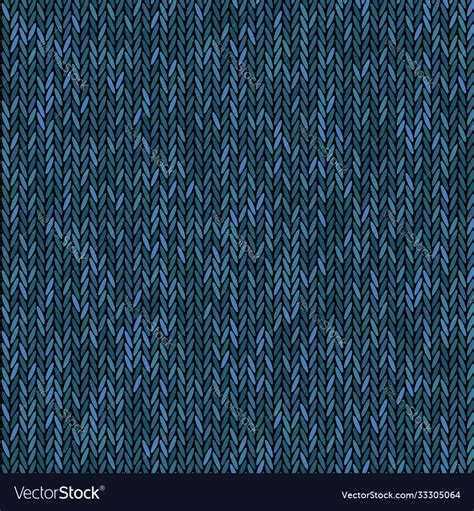 Knit Texture Melange Blue Color Seamless Pattern Vector Image