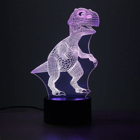3d T Rex Color Changing Led Dinosaur Hologram Neon Night Lamp