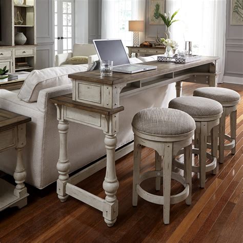 Wasn't hard to build at all. Liberty Furniture 4 Piece Console Bar Table Set in Antique ...