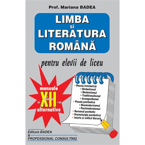 Manual Limba Si Literatura Romana Clasa A Xii A Mariana Badea