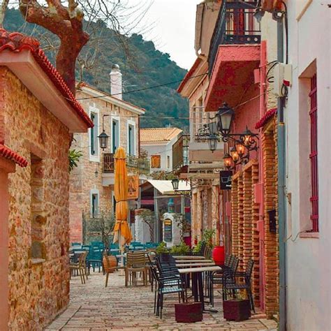 Alley In Nafpaktos Town Etoloakarnania Prefecture West Greece