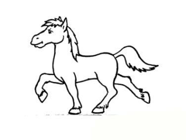 Ausmalbilder zum Drucken Malvorlage Pferd kostenlos 2