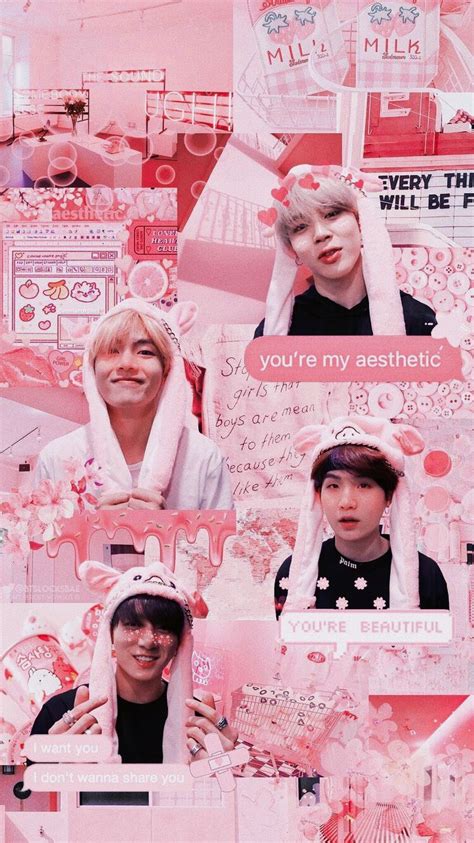 39 Bts Wallpaper Aesthetic Pink Pictures