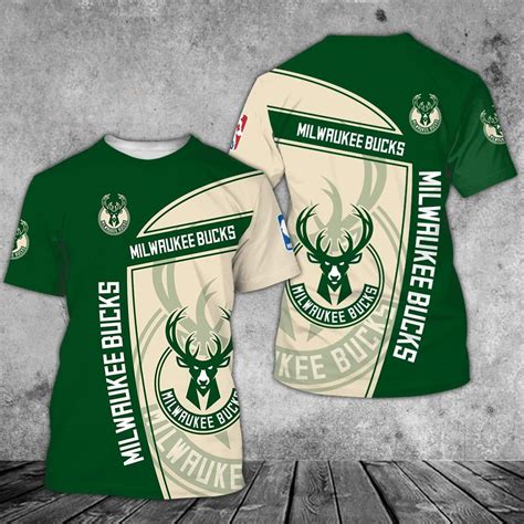 Milwaukee Bucks T Shirt 3d Basketball For Fans Jack Sport Shop