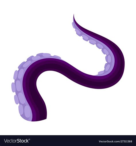 Octopus Or Squid Tentacle Cartoon Royalty Free Vector Image