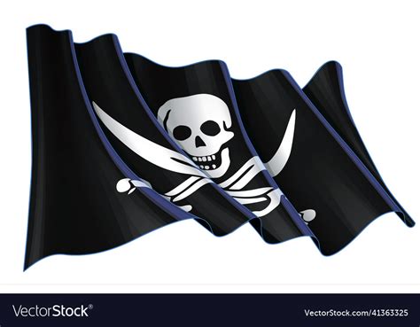 Waving Jolly Roger Of Calico Jack Royalty Free Vector Image