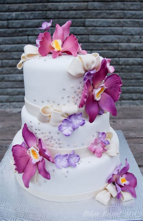 21 orchid buttercream wedding cake designs