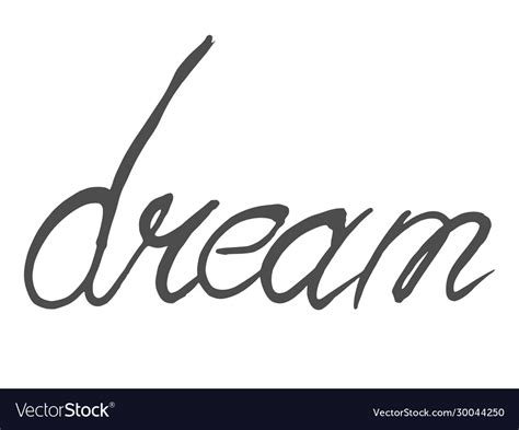 Word Dream In Handwriting Style Royalty Free Vector Image