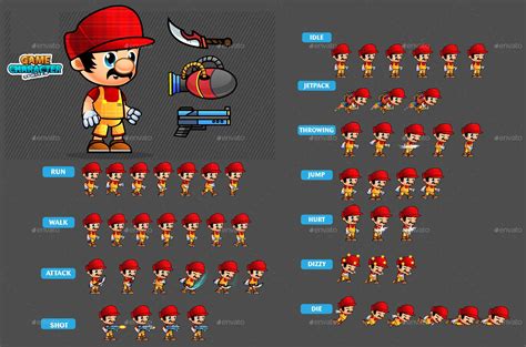 2d Game Character Sprites 265 Game Character Diaper Invitation