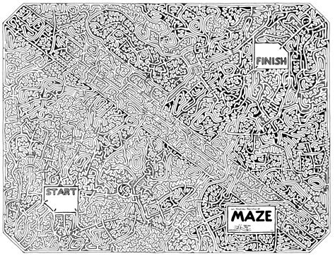 Trends for very difficult coloring pages adults at free printable. Andrew Bernhardt's Mazes Home Page