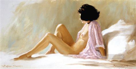 Nd047eD Impressionism Female Nude Painting In Oil For Sale