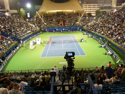 Dubai Tennis Stadium Center Court Stock Editorial Photo © Naiyyer