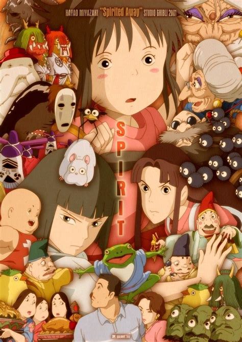 Spirited Away With All Of The Characters Studio Ghibli Fanart
