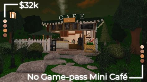 No Gamepass Mini Café 32k Roblox Bloxburg Youtube
