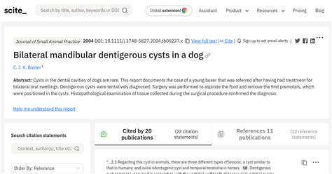 Bilateral Mandibular Dentigerous Cysts In A Dog Scite Report