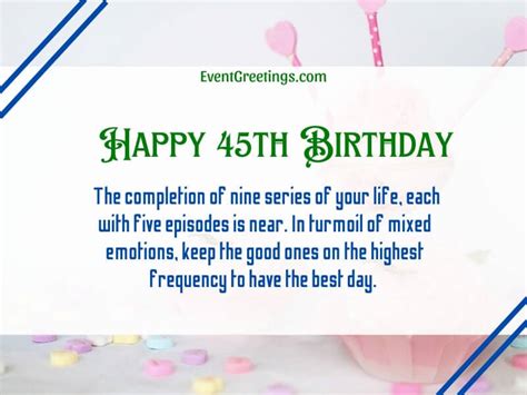 30 Best Happy 45th Birthday Wishes Events Greetings