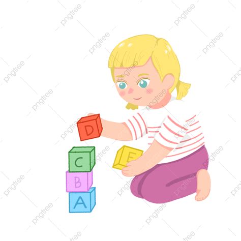 Gambar Anak Bermain Dengan Balok Anak Bermain Blok Png Transparan