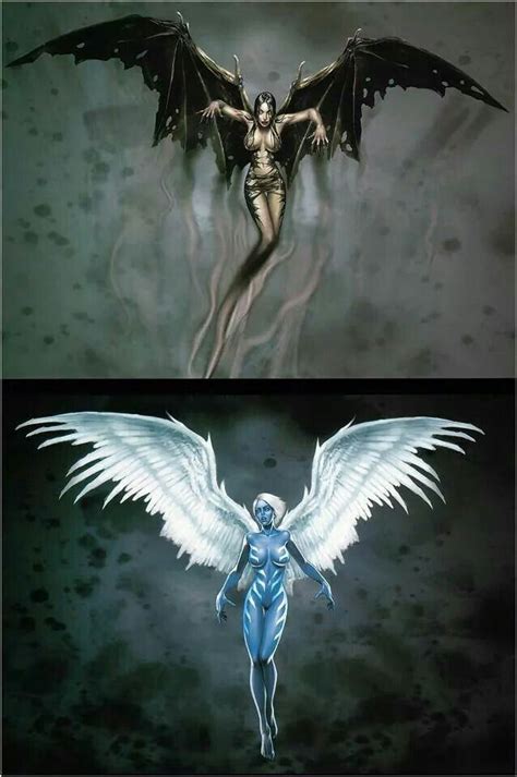 Good Vs Evil Angel Art Angels And Demons Light Vs Dark