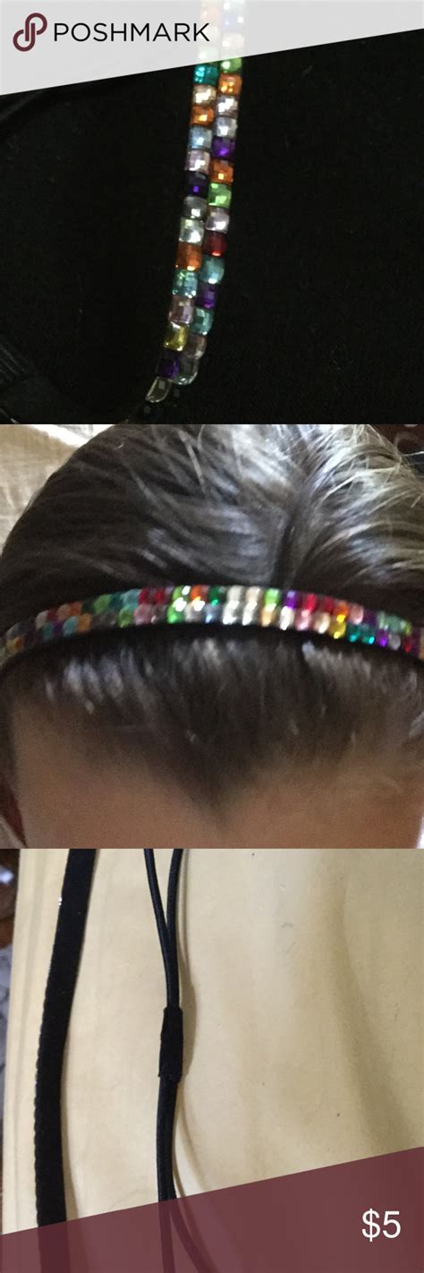 Rainbow Bead Headband Beaded Headband Rainbow Beads Hair Accessories