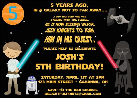 Star Wars Birthday Invitations Online Birthdaybuzz