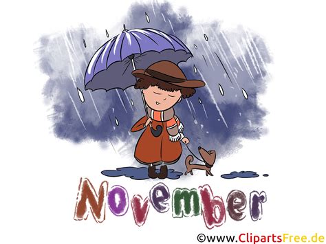 November Month Clip Art