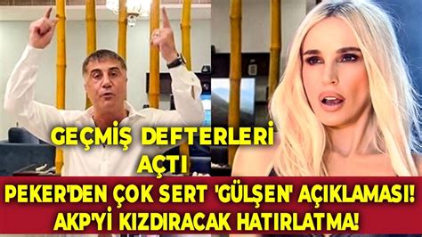 Sedat Peker Den Ok Sert G L En A Klamas Akp Yi K Zd Racak