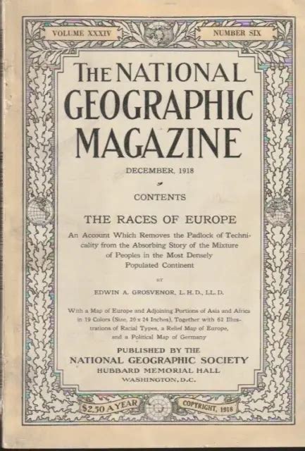 National Geographic Dec 1918 The Races Of Europe Without Map 3115