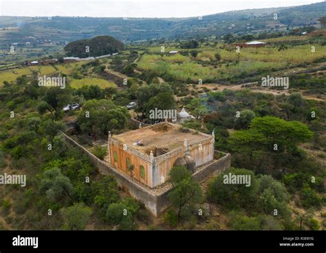 Aerial View Of A Mosque In The Countryside Harari Region Harar