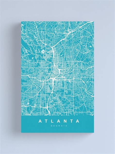 Atlanta Georgia Wall Map Color Cast Style By Marketmaps Mapsales