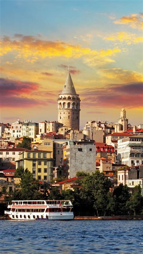 Istanbul Turkey Sea Buildings Iphone 8 Wallpapers Free Download