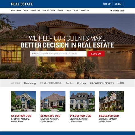 Download Real Estate Properties Listing Responsive Website Design At An