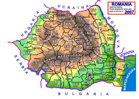 Harta Romaniei Judetul Dambovita Harta Romania