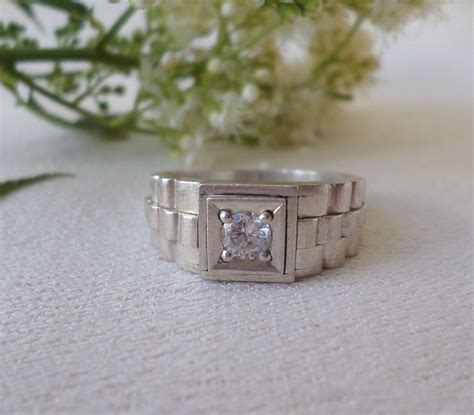 Silver Ring Rolex Watch Etsy