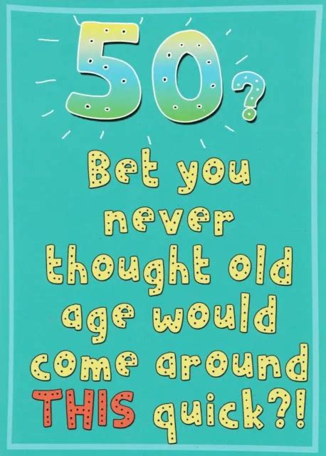 Funny Humorous 50th Birthday Card Male Female 10 X Cards To