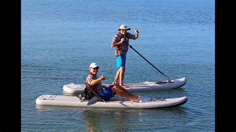 Inflatable Double Sup Paddle Board Kayak Combo Patent Pending Youtube