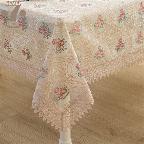 Free Shipping Organza Floral Tablecloth Europe Pastoral Style Colorful