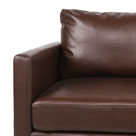 Chandler Mid Century Modern Faux Leather Club Chair Dark Brown